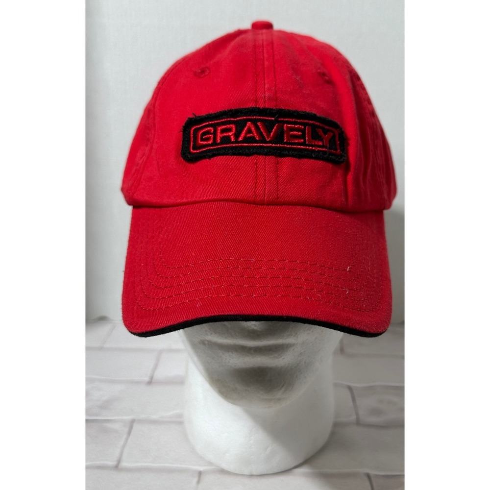 Gravely Lawn Mowers Red Baseball Hat Adjustable Cotton Embroidered Patch Cap - Picture 1 of 7